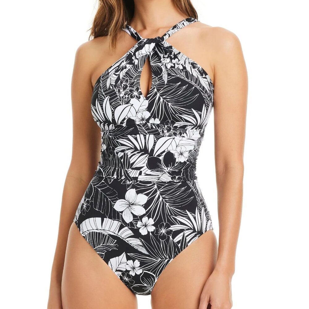 Bleu Rod Beattie Double Duty Keyhole Premium One Piece Swimsuit Size 8